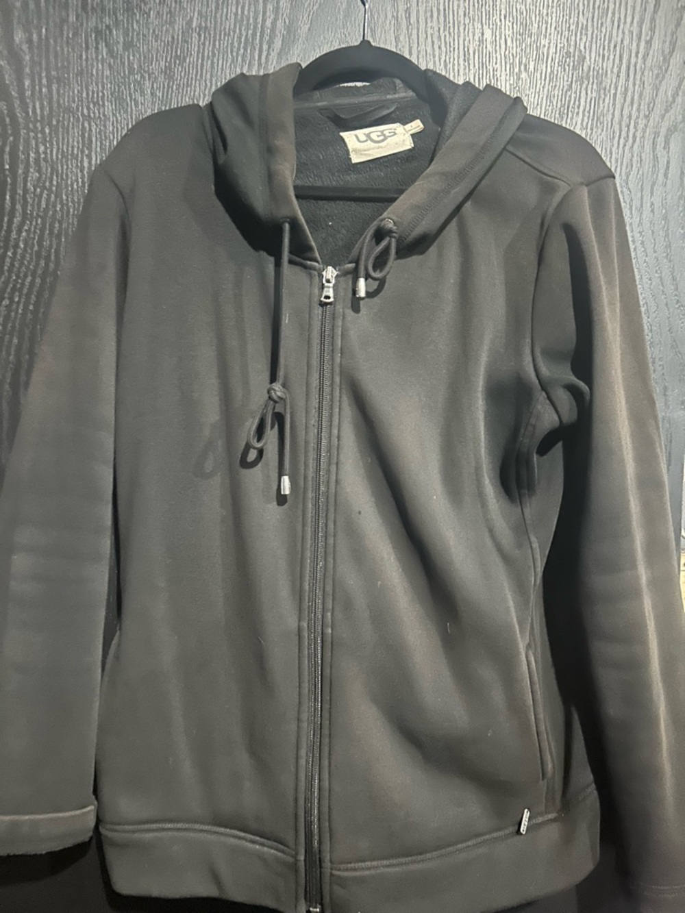 UGG Black Zip-Up Hoodie Bomber Jacket